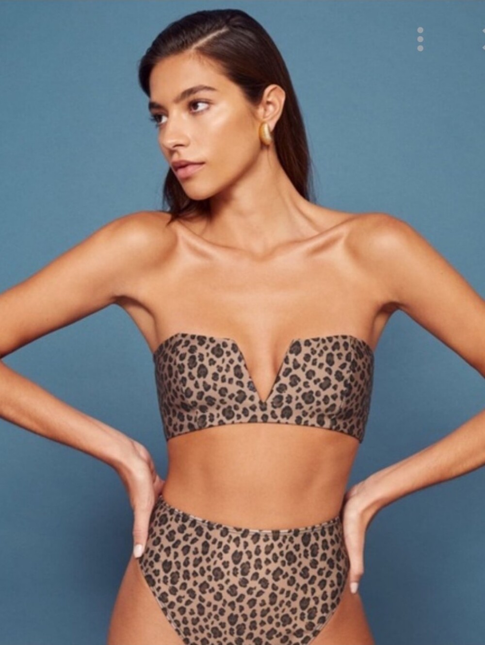 REFORMATION Leopard Meow Bikini Set - Picture 3 of 4